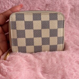 Louis Vuitton Cream and Black Checkered Wallet